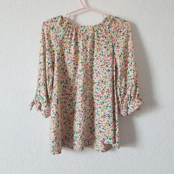 Hanna Andersson Girl Floral Blouse size US 5 ~ 110cm - Picture 2 of 7